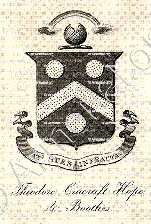 CRACRUFT HOPE de BOOTHES_Ex-Libris._England
