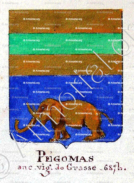 PEGOMAS_Armorial Nice. (J. Casal, 1903) (Bibl. mun. de Nice)._France