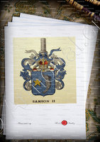 velin-d-Arches-SAMSON_Wappenbuch der Stadt Basel . B.Meyer Knaus 1880_Schweiz 